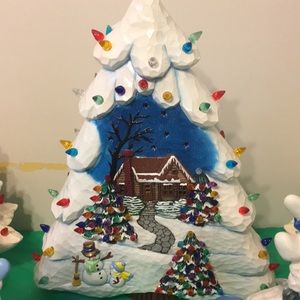 Handmade Ceramic Christmas Tree lights up